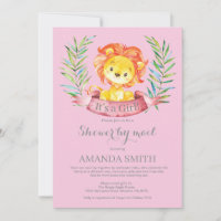 Girl Lion Baby Shooter by Mail Einladung
