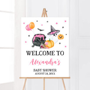 Girl Little Boo Ghost Baby Dusche Willkommen Poster