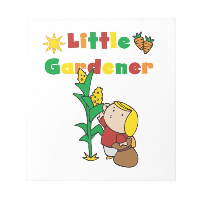 Girl Little Gardener Notizblock (Vorderseite)