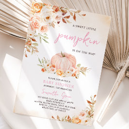 Girl Little Pumpkin Baby Shower Einladung