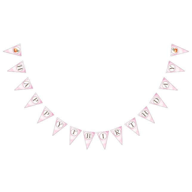 Girl Little Pumpkin Birthday Bunting Wimpelkette (Alle)
