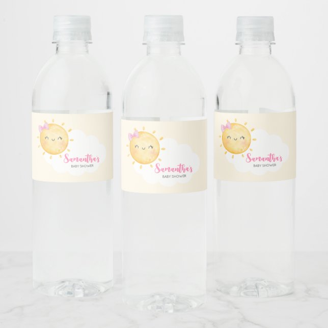 Girl Little Ray of Sunshine Baby Shower (Flaschen)