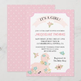 Girl Llama Baby Shower Einladung