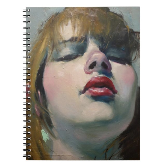 Girl Looking Down (von Malcolm T. Liepke) Notebook Notizblock (Vorderseite)