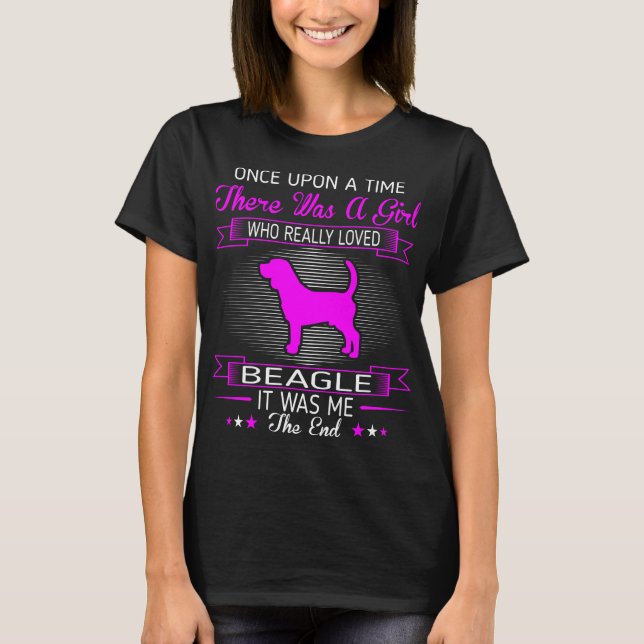 Girl Love Beagle Pet Lovers Gift T-Shirt (Vorderseite)