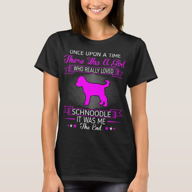 Girl Loved Schnoodle Pet Lovers Gift T-Shirt (Vorderseite)