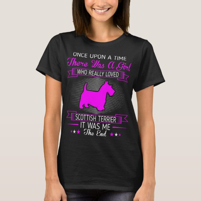 Girl Loved Scottish Terrier Pet Lovers Gift T-Shirt (Vorderseite)
