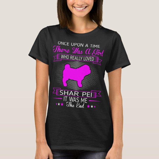 Girl Loved Shar Pei Pet Liebhaber Geschenk T-Shirt (Vorderseite)