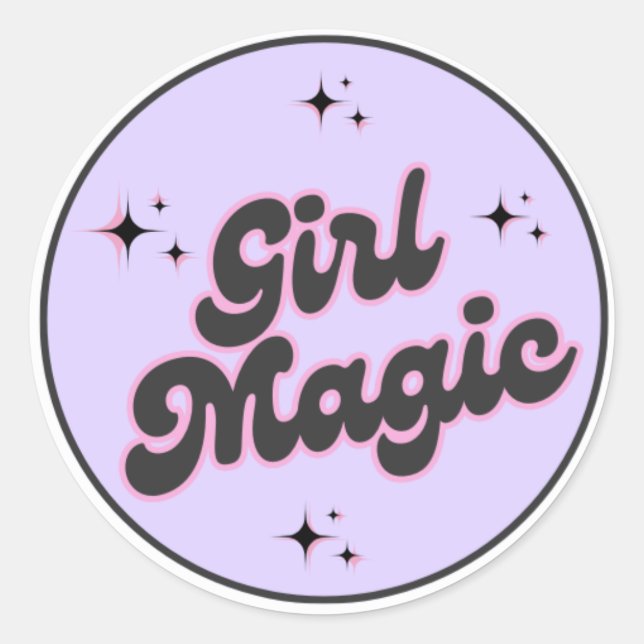 Girl Magic Sticker zum Dekorieren (Vorderseite)
