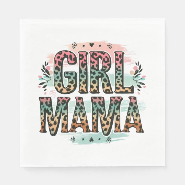 Girl Mama Serviette (Vorderseite)