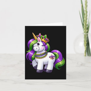 Girl Mardi Gras Princess Unicorn Festivals Grafik Karte