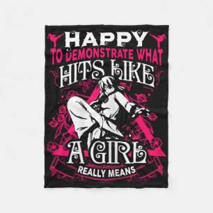 Girl Martial Arts Sprichwort Karate Kung Fu Quote Fleecedecke