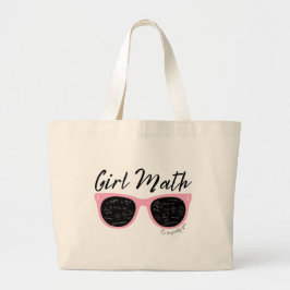 Girl Math Es ist grundsätzlich kostenlos | Rosa So Jumbo Stoffbeutel