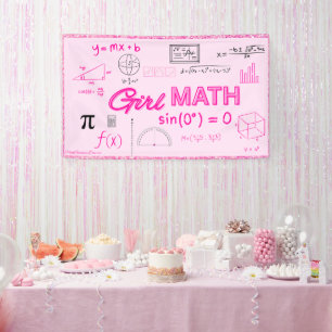 Girl Math Formel Geometry Dorm Poster Banner