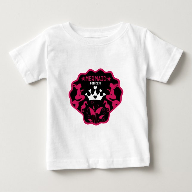 Girl Mermaid Princess Baby T-shirt (Vorderseite)