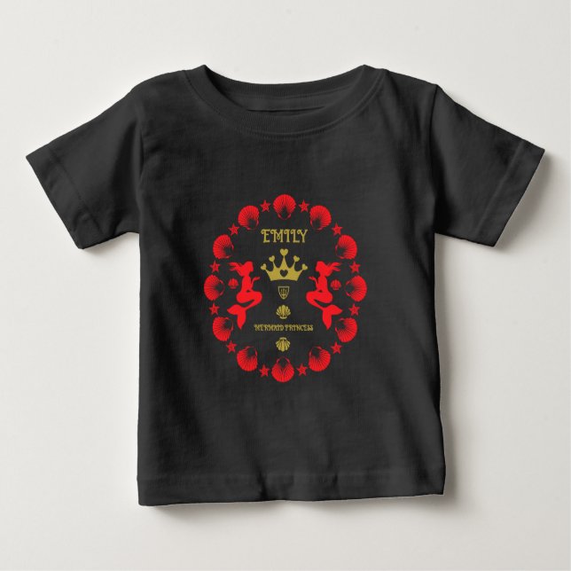 Girl Mermaid Princess Baby T-shirt (Vorderseite)