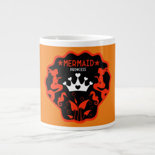 Girl Mermaid Princess Jumbo-Tasse