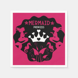 Girl Mermaid Princess Serviette