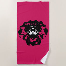 Girl Mermaid Princess Strandtuch