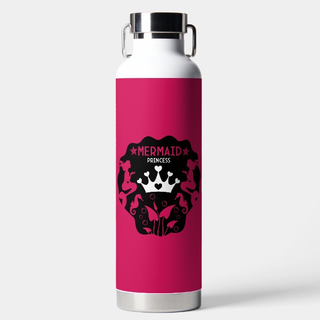 Girl Mermaid Princess Trinkflasche (Vorderseite)