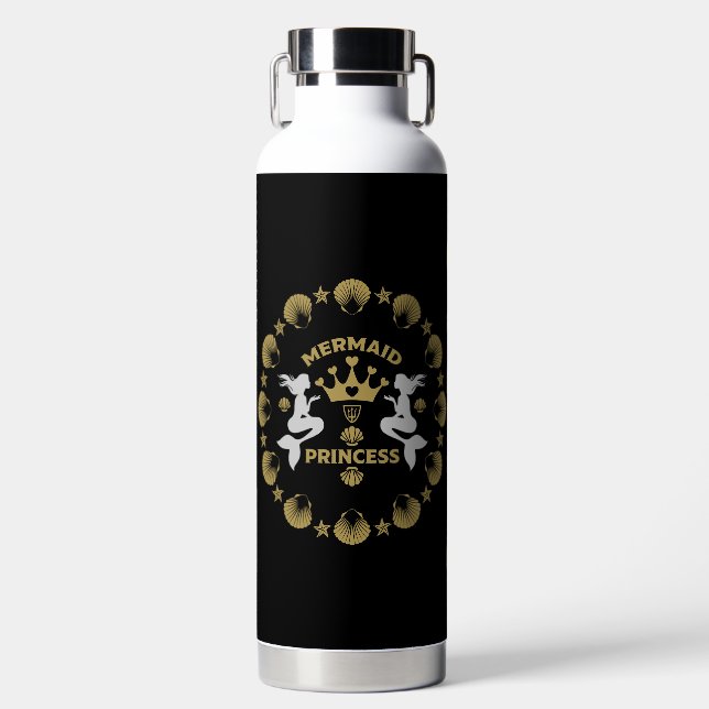 Girl Mermaid Princess Trinkflasche (Vorderseite)