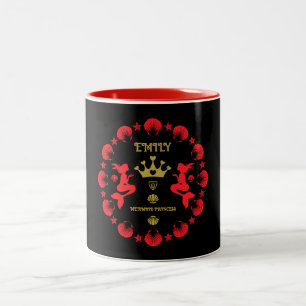 Girl Mermaid Princess Zweifarbige Tasse