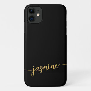 Girl Minimalistisch Black Monogram Name Script Case-Mate iPhone Hülle