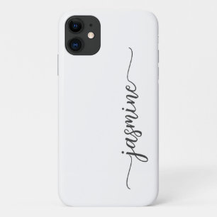 Girl Minimalistisch White Monogram Name Script Case-Mate iPhone Hülle