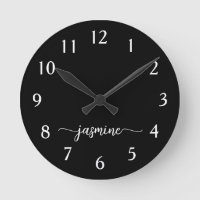 Girl-Minimalistische Monogram Name Script Black