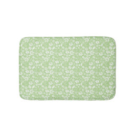 Girl Mint Green Tropical Blume Spring Garden Badematte