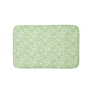 Girl Mint Green Tropical Blume Spring Garden Badematte