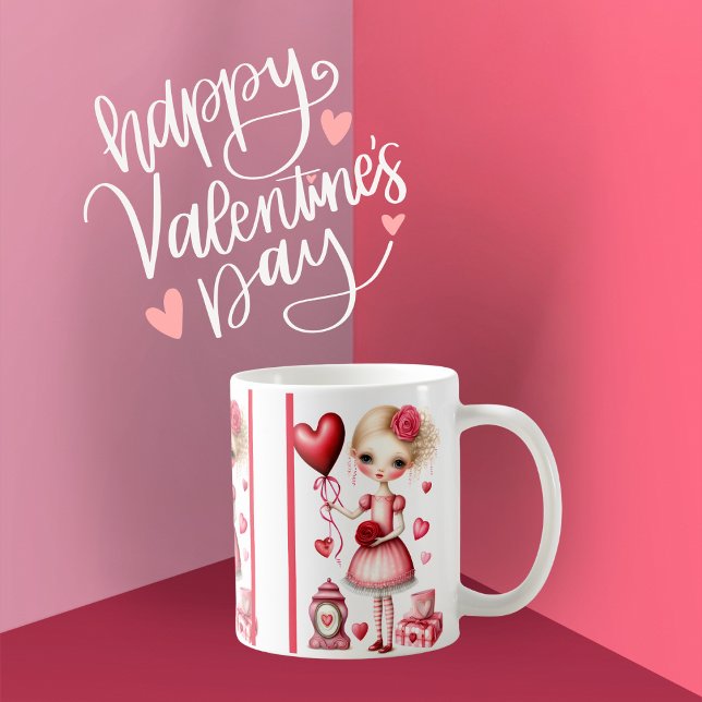 Girl mit Balloon Valentine Coffee Tasse (Von Creator hochgeladen)