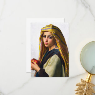 Girl mit Granatapfel von William Bouguereau Dankeskarte