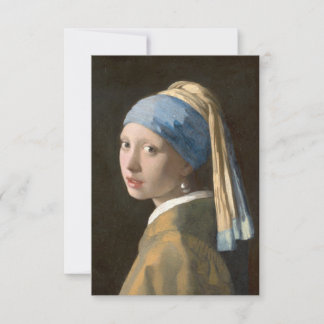Girl mit Perl Earring-Johannes Vermeer Art Dankeskarte