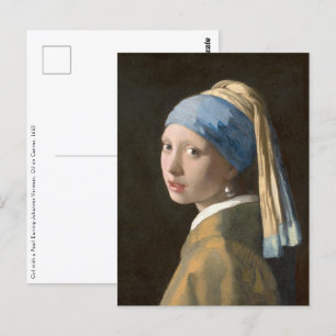 Girl mit Perl Earring-Johannes Vermeer Art Postkarte