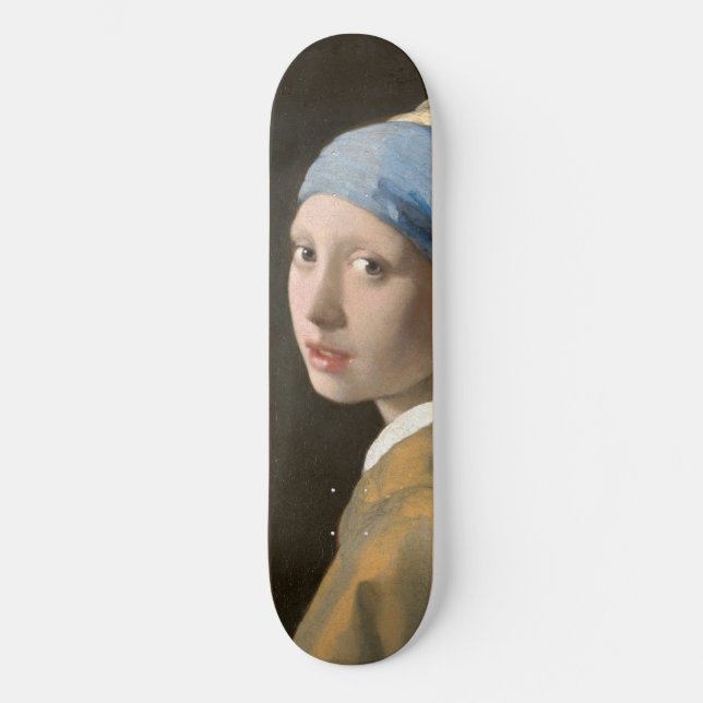 Girl mit Perl Earring-Johannes Vermeer Art Skateboard (Vorderseite)