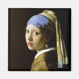 Girl mit Perlmutt Vermeer Fine Art Magnet