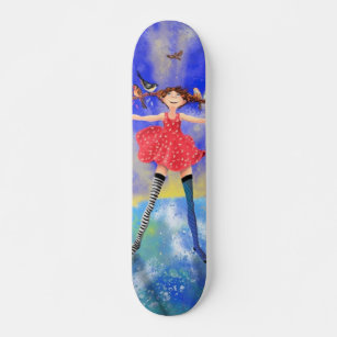 Girl mit Vogelschützern - Skateboard-Freunde Skateboard