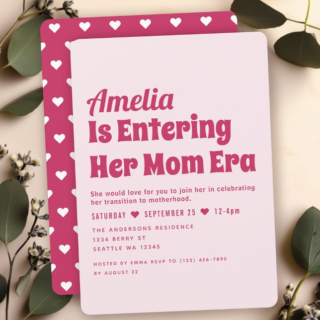 Girl Modern Mama Era Minimalistisch Baby Dusche Einladung (Von Creator hochgeladen)