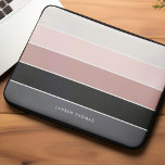 Girl Modern Stripes Personalisiert Laptopschutzhülle<br><div class="desc">Personalisieren Sie dieses Design mit Ihrem Namen,  Monogramm oder Text Ihrer Wahl.</div>