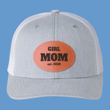 Girl Mom Leather Patch Hat with Established Date