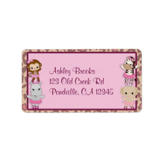 Girl MONKEY Tu Tu Niedlich Baby Showadresse TTC Adressaufkleber