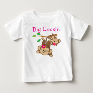 Girl Monkeys Big Cousin Baby T-shirt