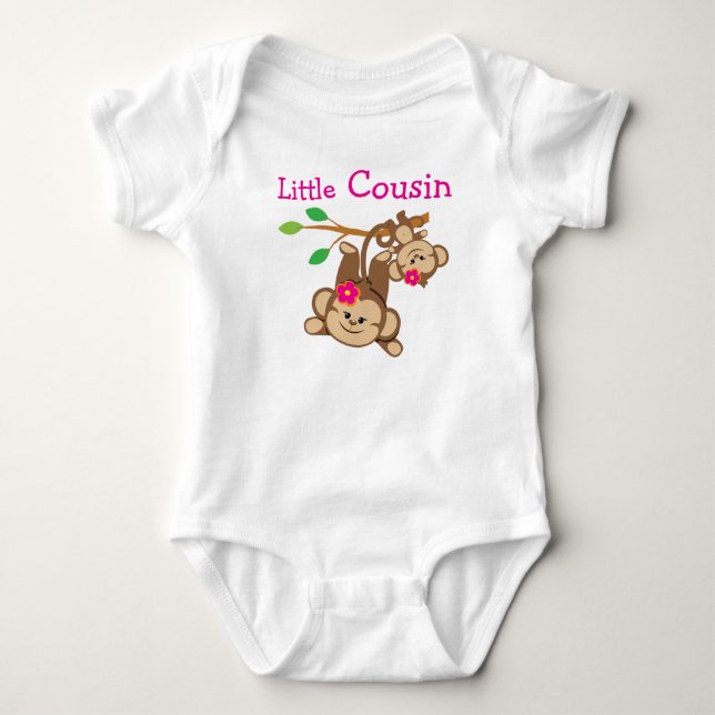Girl Monkeys Kleiner Cousin Baby Strampler (Vorderseite)