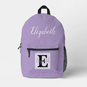 Girl Monogram und Name pink lila Luggage Bedruckter Rucksack