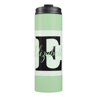 Girl Monogram und Name pink lila Luggage Thermosbecher