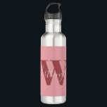 Girl Monogramm und Name Rosa rot Edelstahlflasche<br><div class="desc">Girly Monogram und Name rosa rot Kalligraphie Anpassbare Monogramm und Name auf dem Monogramm in Rosa- und Rosatönen geschrieben. Das Monogramm ist ein großer Buchstabe in dunkelrosa Rot und der Name ist in handgeschriebenen Buchstaben mit sehr hellrosa Farbe geschrieben. Die Farben der Buchstaben aus dem Monogramm und dem Namen, sowie...</div>