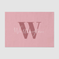 Girl Monogramm und Name Rosa rot