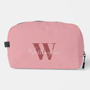 Girl Monogramm und Name Rosa rot Waschbeutel