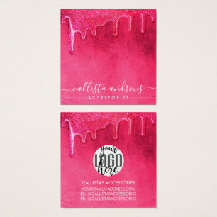 Girl Neon Pink Dick Glitzer Tropfen Logos
